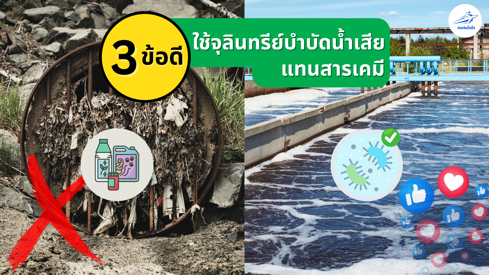 3 ข้อดีของการใช้จุลินทรีย์บำบัดน้ำเสีย แทนสารเคมี